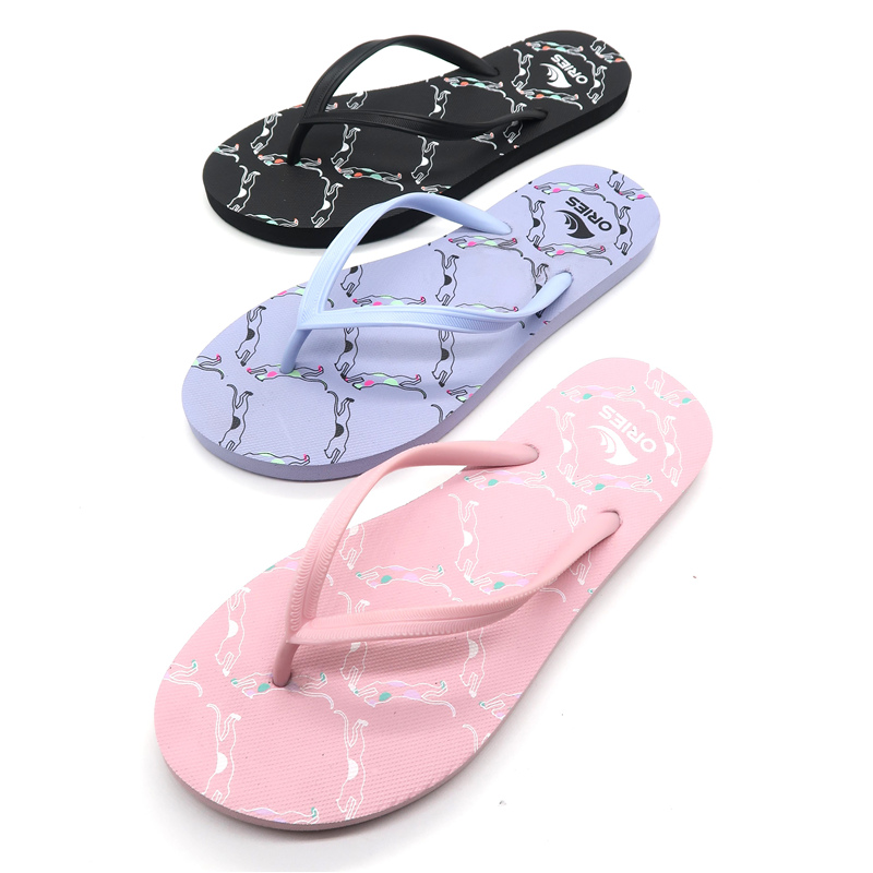 AH-9P085 Grid Printing Summer Durable Flip Flops for Women