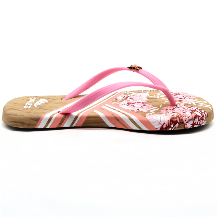 AH-9E007 Hot Sell Printing Anti-skid V Strap Women EVA Flip-Flops