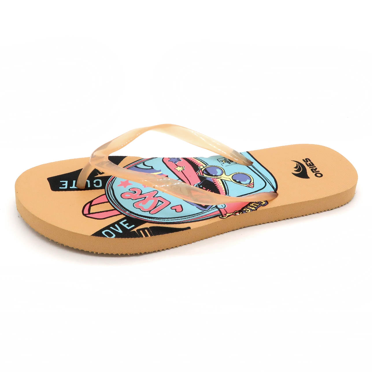 AH-22P016 Transparent shoelace PE flip flops custom LOGO