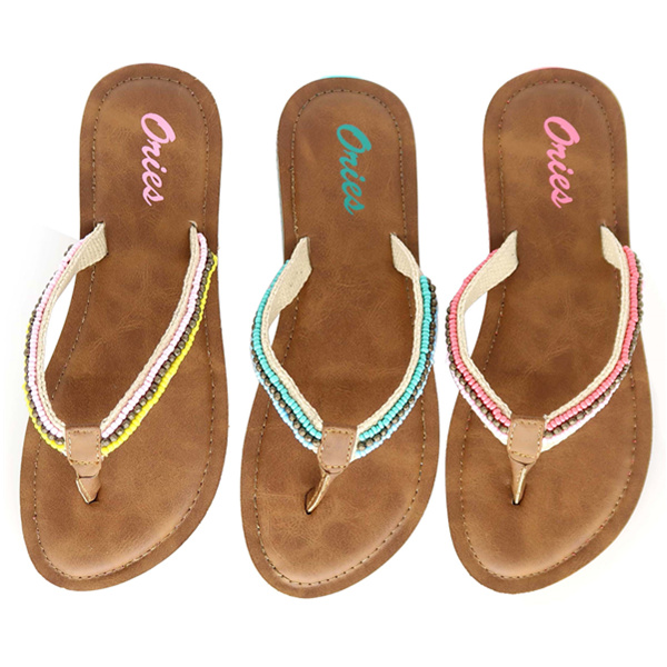 AH-9E003 High Quality solid color Anti-skid Women Beach Flip Flops from ...