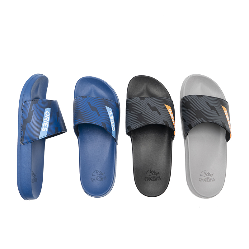 AH-22E011 Slippers Unisex OEM Custom Black Slides Footwear Sandal PVC Slippers Unisex Slippers Logo