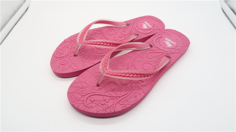 AH-9P101 Solid Color Summer Non-Slip Trendy PE Girls Flip Flops