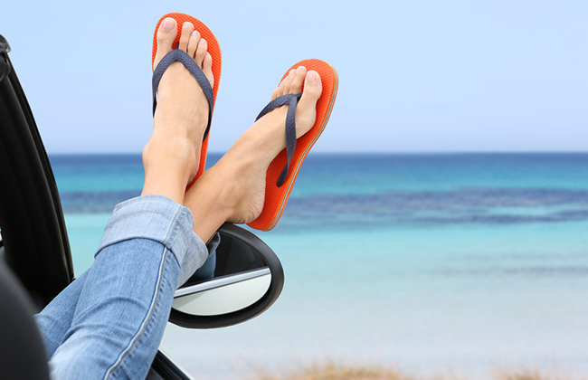 On the beach in midsummer, you may need a pair of beach slippers