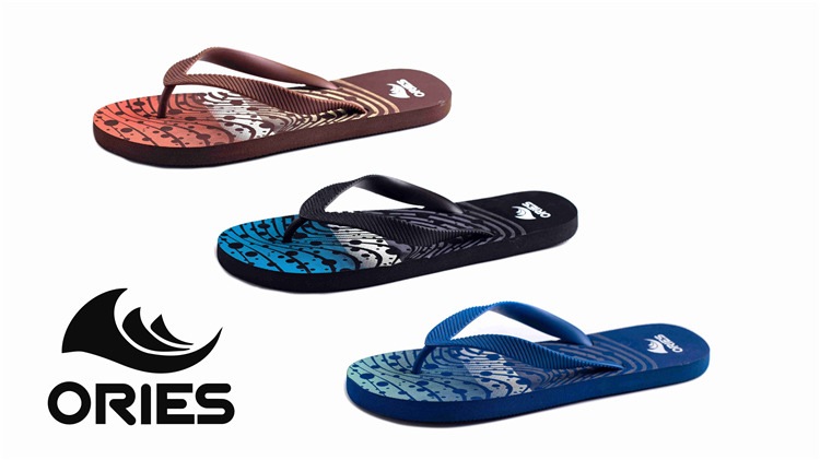 AH-9P041 Creative Printing Design Wholesale V Strap PE Beach Slippers 