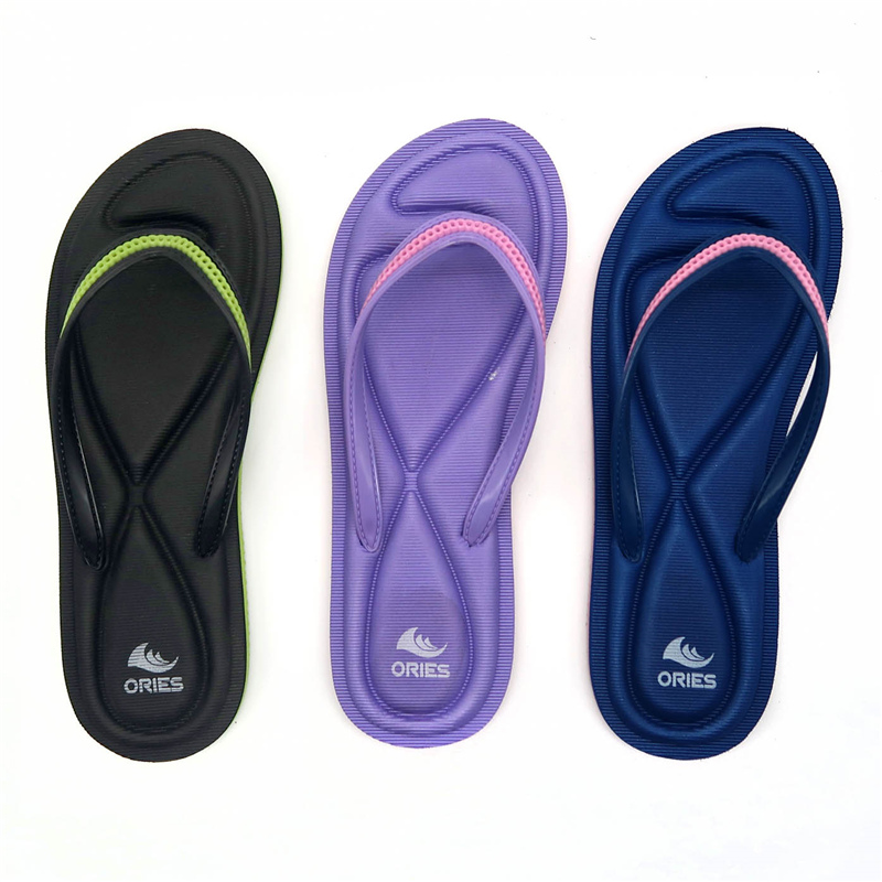 AH-20E002 Fashionable Pattern Design Non-slip Summer Beach Flip Flop For Women