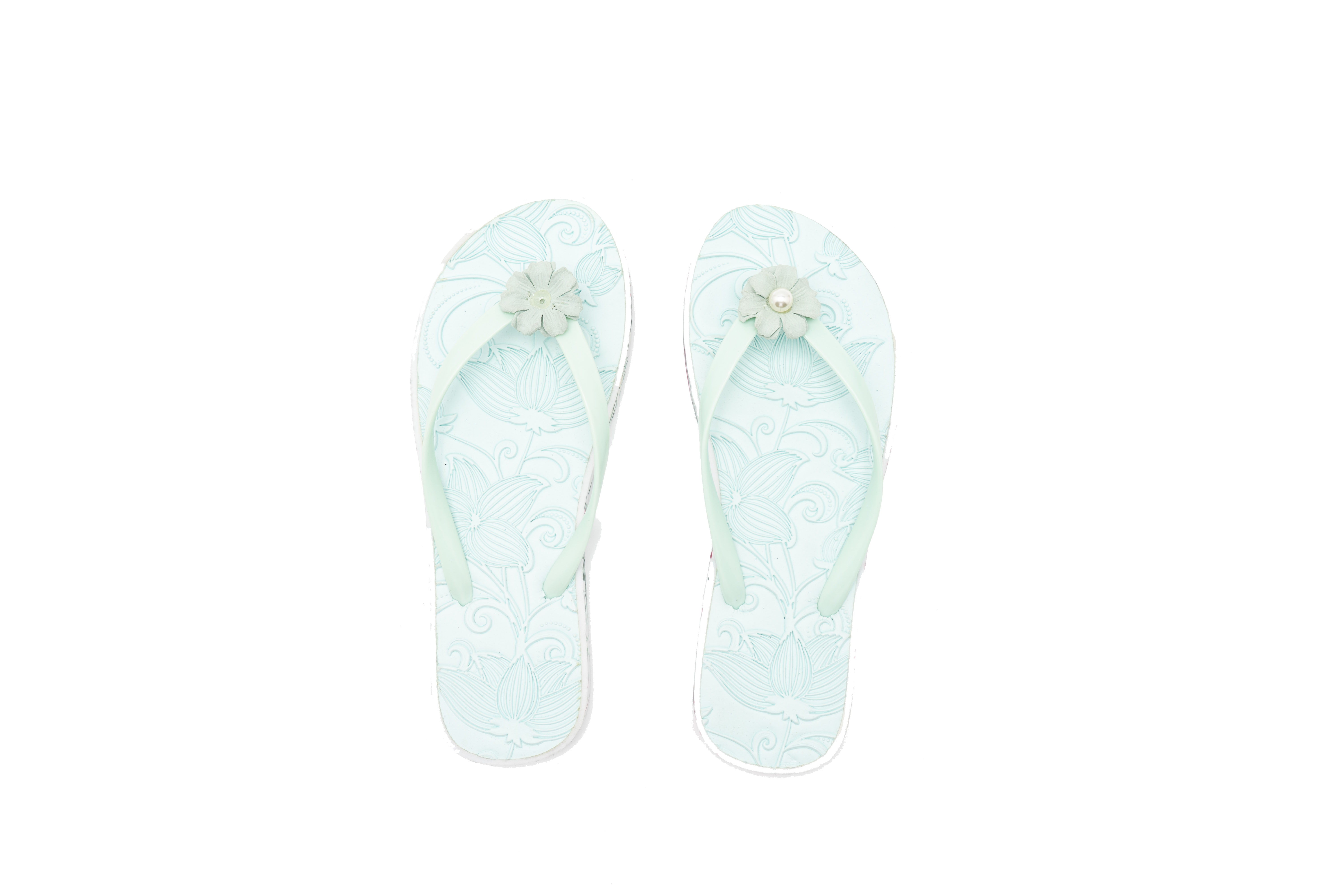 AH-9E134 Thick Sole EVA Ladies Flip Flops Embossed Printing Flip Flops for Women Cheap Wholesale Flip-flops Slippers