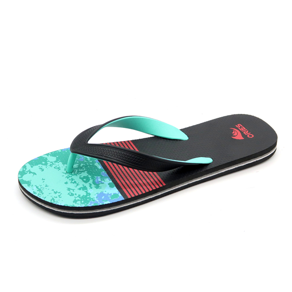 AH-8P053 Durable Custom Beach Colorful Fashion Colorful Hawaii Tropical Style Slippers Flipper Flops