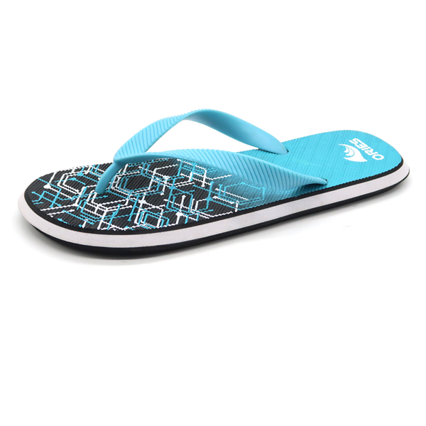 Line Multi Color Pattern Summer Casual Men Flip Flops AH-8P042-Ories